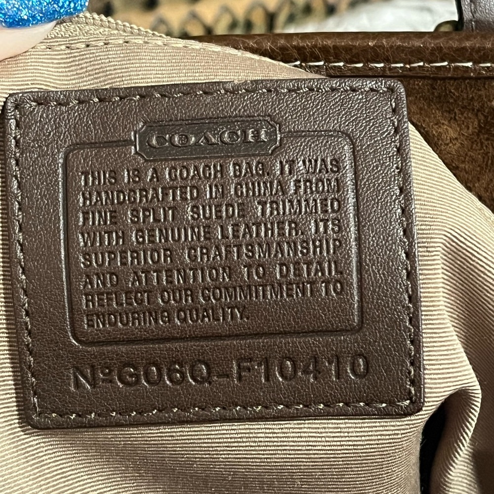 COACH Vintage Brown Suede Lunch Tote Bag 10410 NWT - Picture 13 of 13
